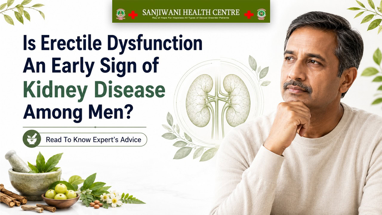 Erectile dysfunction may be an early sign of kidney disease in men.