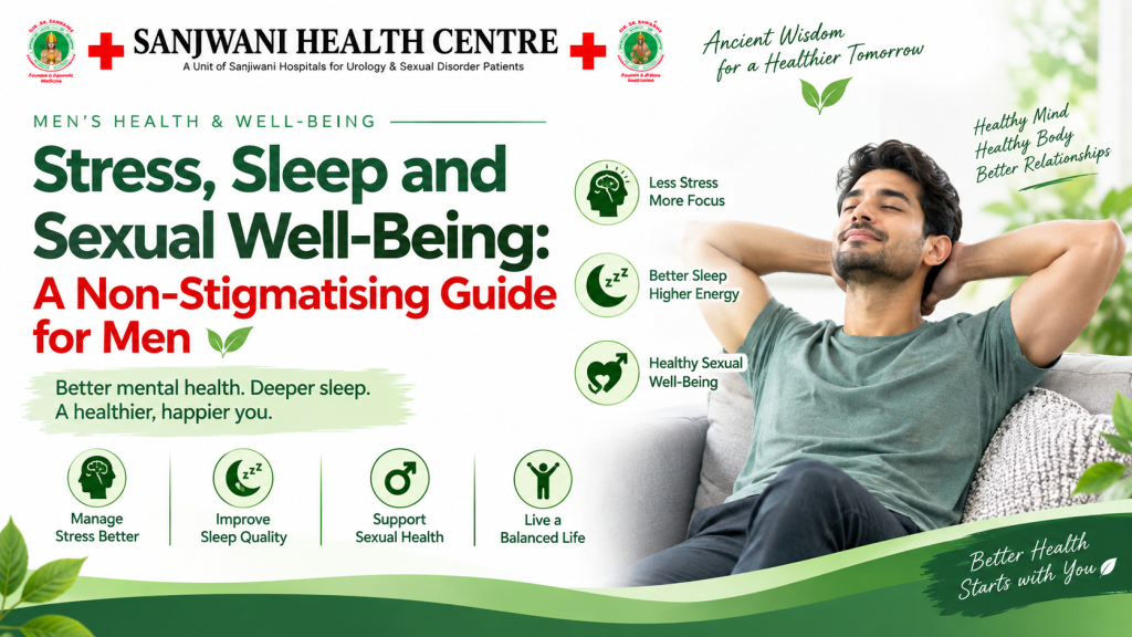 Relaxed man enjoying better sleep and sexual well-being for men's health.